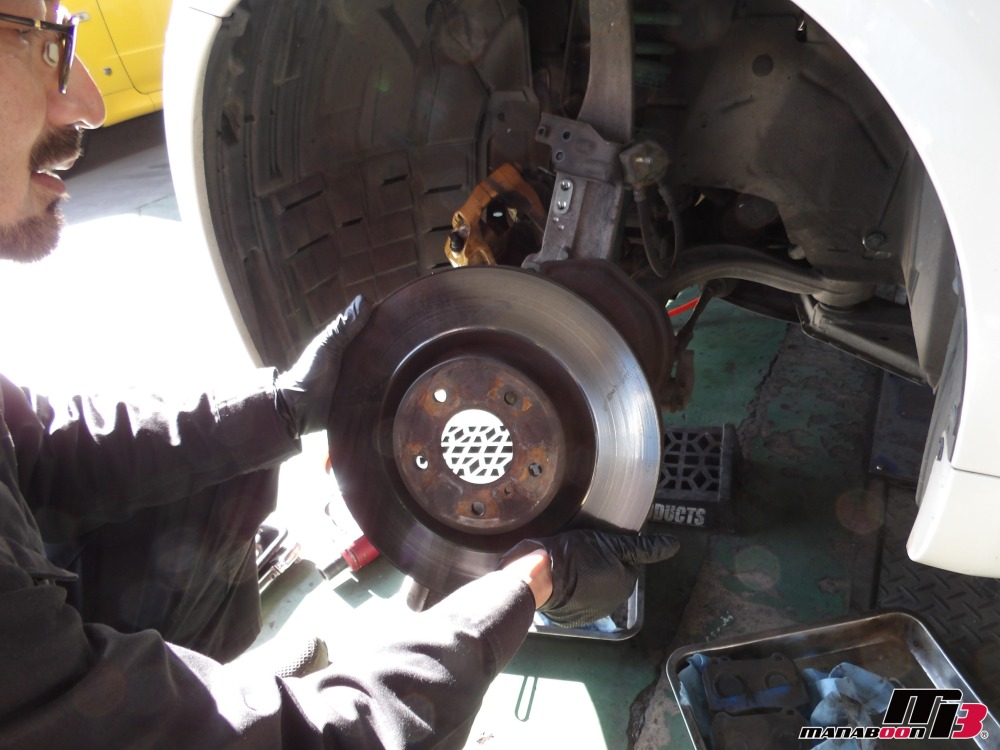フェアレディZ Z33 ブレーキパッド ローター交換画像