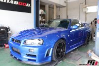 BNR34 スカイラインGT-R ニスモリアスポイラー取り付け画像