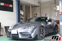 A90 スープラ ダウンパイプ取り付け画像