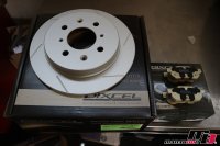 GE8 フィット ブレーキパッド ローター交換画像